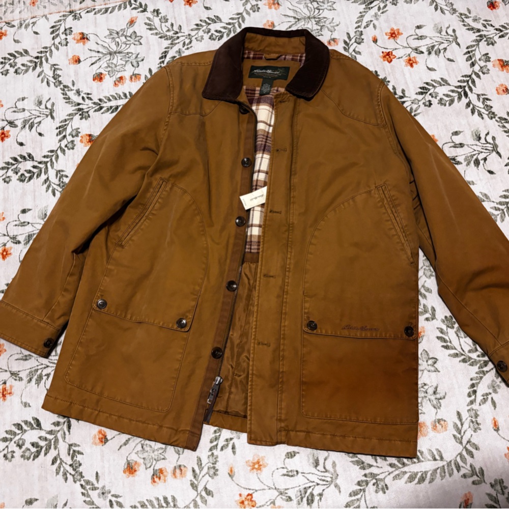 Eddie Bauer Brown Military Field Barn Jacket Vintage Work Coat